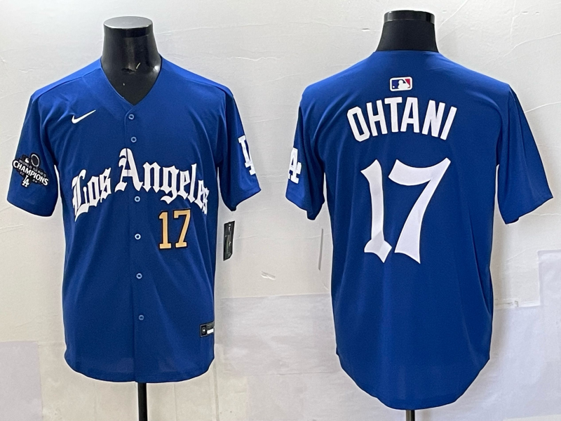 Men Los Angeles Dodgers #17 Ohtani Blue 2025 Nike MLB Jersey style 008->los angeles dodgers->MLB Jersey